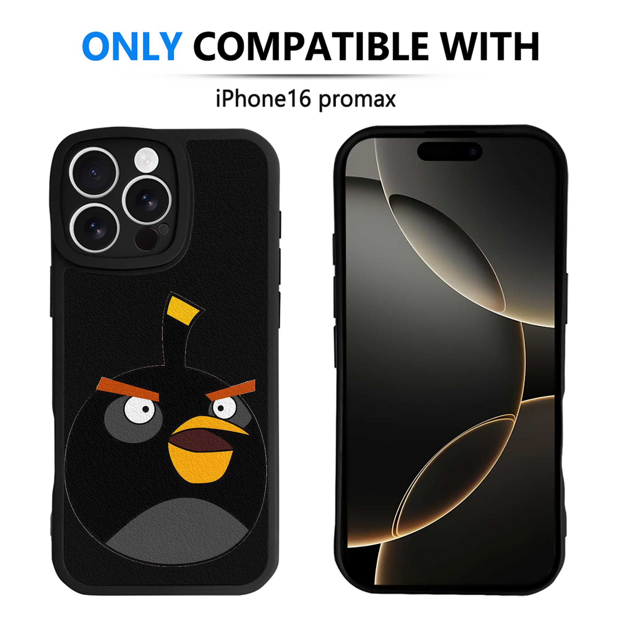 （画像用） Angry Birds アングリーバード 【iPhone 16シリーズ対応】シリコンスマホケース（レザー調） 材質：シリコン